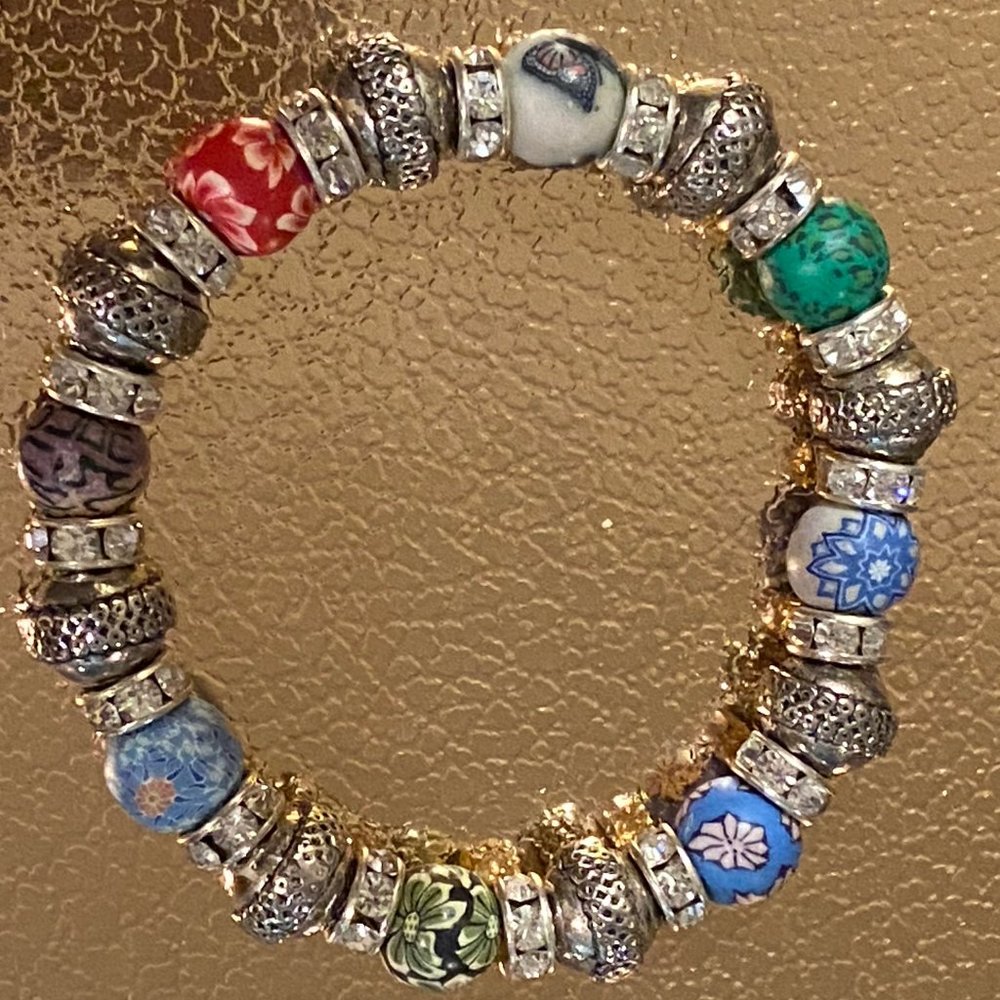 Sparkling Silver, Rhinestone and Decorative Beads